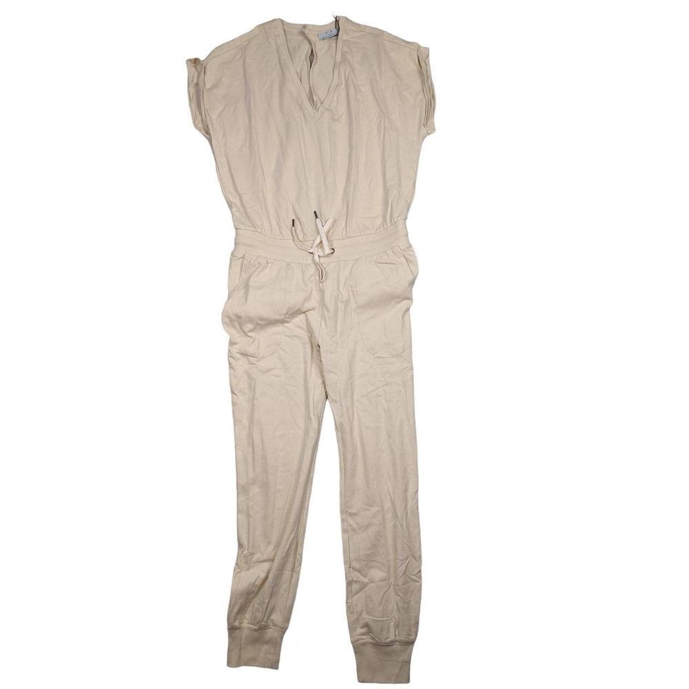 n:Philanthropy Womens Jumpsuit Overall Short Sleeve Cream Size Medium NWT